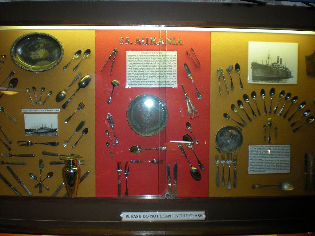 Aurania-cutlery-St-Austell-shipwreck-museum
