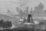 Chusan ashore outside Ardrossan harbour October 1874