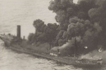 Gretafield on fire off Dunbeath February 1940