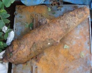Signal cannon recovered from wreck site.